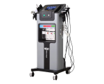 Full-face rejuvenation device with ice probe and eye care.