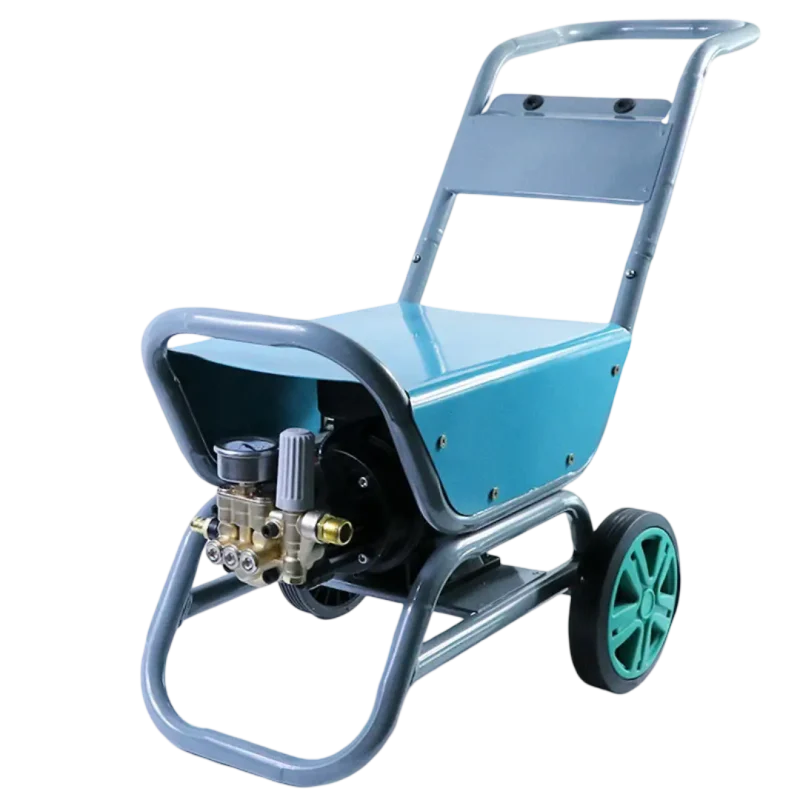 Electric 800W pressure washer 43 bar with 10m hose for car and home cleaning.