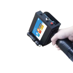 Portable Inkjet Printer with 27cm high-precision head, HP quick-drying ink, and Bluetooth connectivity.