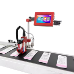 High-speed industrial touchscreen inkjet printer for packaging.