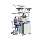 High-speed hat and scarf knitting machine with servo motor and touchscreen.