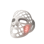 LED therapy face mask with infrared, red, and blue light for skin rejuvenation and acne reduction.