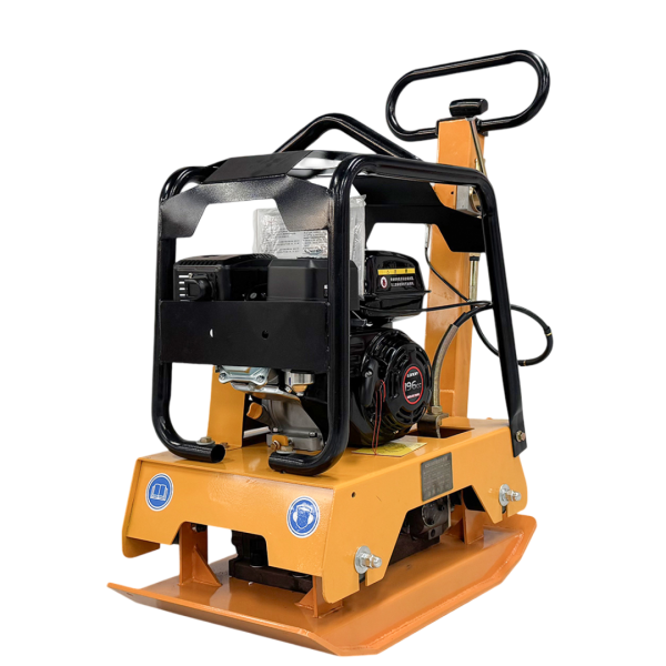 Bidirectional plate compactor for soil, gravel, and asphalt.
