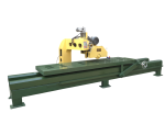 High-accuracy marble and quartzite horizontal cutting machine for stone slabs.