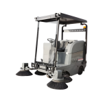 Heavy duty ride-on sweeper.