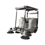 Heavy duty ride-on sweeper.
