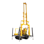 Crawler hydraulic drilling rig with tracked chassis for water well and geological drilling applications