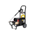 Electric High Pressure Washer 220V industrial cleaning machine with copper pump and wheels.