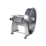 Electric 304 stainless steel mini slicer with adjustable thickness control for kitchen use.