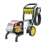 130 Bar Pressure Washer with 2-pole copper motor, 12.6 L/min flow, reinforced copper pump, and 10m hose for workshop and industrial cleaning.