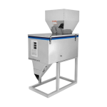 Digital powder filling machine with large hopper for accurate filling of rice, flour, and granular products.