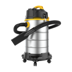 25L stainless steel dry vacuum cleaner with single motor for home and workshop cleaning.