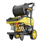 Electric power washer with copper motor and adjustable pressure for vehicle and outdoor cleaning.
