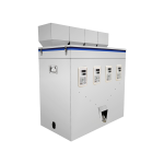 Four head weighing filler machine for powders and granules packaging.