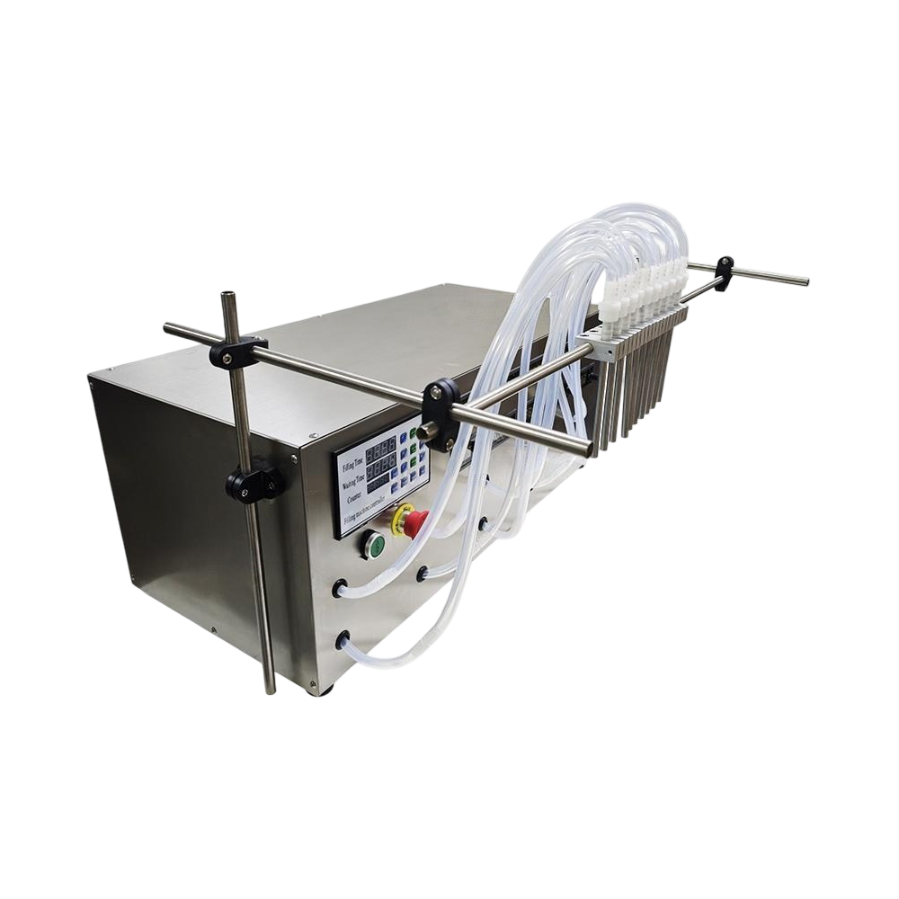 Intelligent liquid filling machine with diaphragm pump and control system for precise low-viscosity liquid filling.