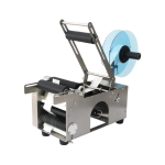 Semi Automatic Bottle Labelling Machine with aluminium body and optical sensor for accurate labelling on round bottles.