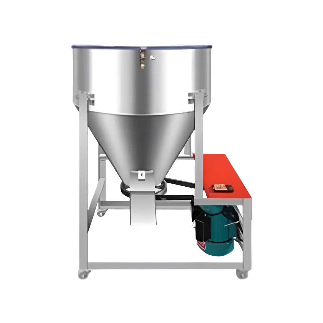 Stainless steel feed mixer for agricultural use with multiple capacity options and durable corrosion-resistant construction.