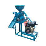 Diesel rice milling machine for maize and rice processing with 7.5 HP engine and 180 kg per hour capacity.