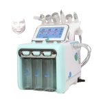 7-in-1 Hydra Dermabrasion Machine with touch screen display, multifunction skincare handles, and professional facial treatment system for salons and beauty clinics.