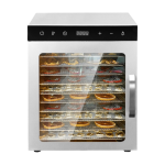 10 Tray Food Dehydrator with Stainless Steel Trays LED Light and Digital Temperature Control.