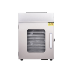 10 Tray Stainless Steel Food Dehydrator with Adjustable Temperature Control and Stainless Steel Mesh Trays.