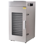 18 Tray Stainless Steel Food Dehydrator with 30L Capacity, Adjustable Temperature Control, and Stainless Steel Mesh Trays for Multi-Layer Drying.