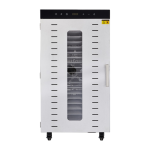 20 Tray Commercial Food Dehydrator Stainless Steel Industrial Dryer with Triple Fans LED Light and Digital Control.