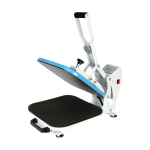 Digital heat press machine 38x38cm with touch screen control and auto open function for t-shirt and fabric printing applications.
