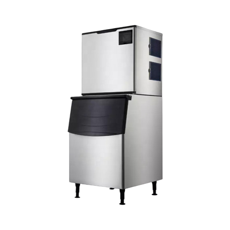 227kg Commercial Modular Ice Cube Maker with 200kg ice storage bin.