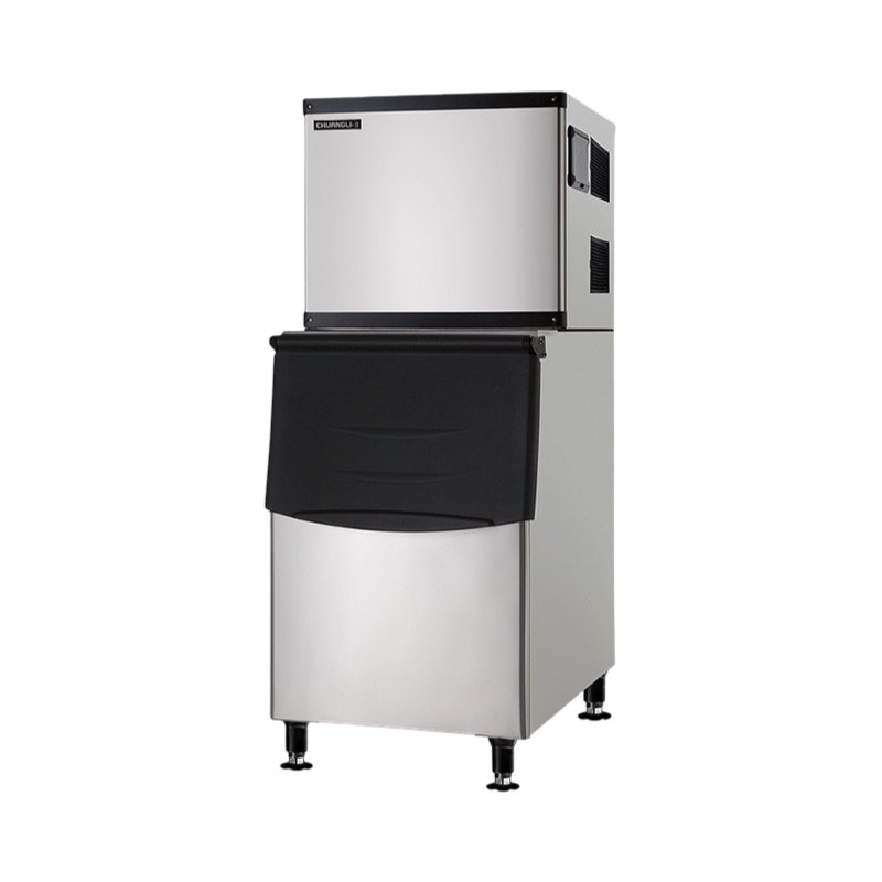 318kg Commercial Modular Ice Cube Maker with 200kg ice storage bin.