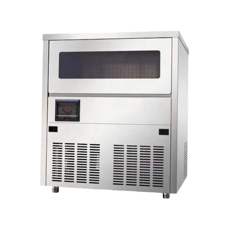 80kg Commercial Under-Counter Ice Cube Maker with 40kg storage bin.