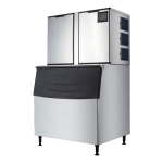 909kg Commercial Modular Ice Cube Maker with 320kg ice storage bin.